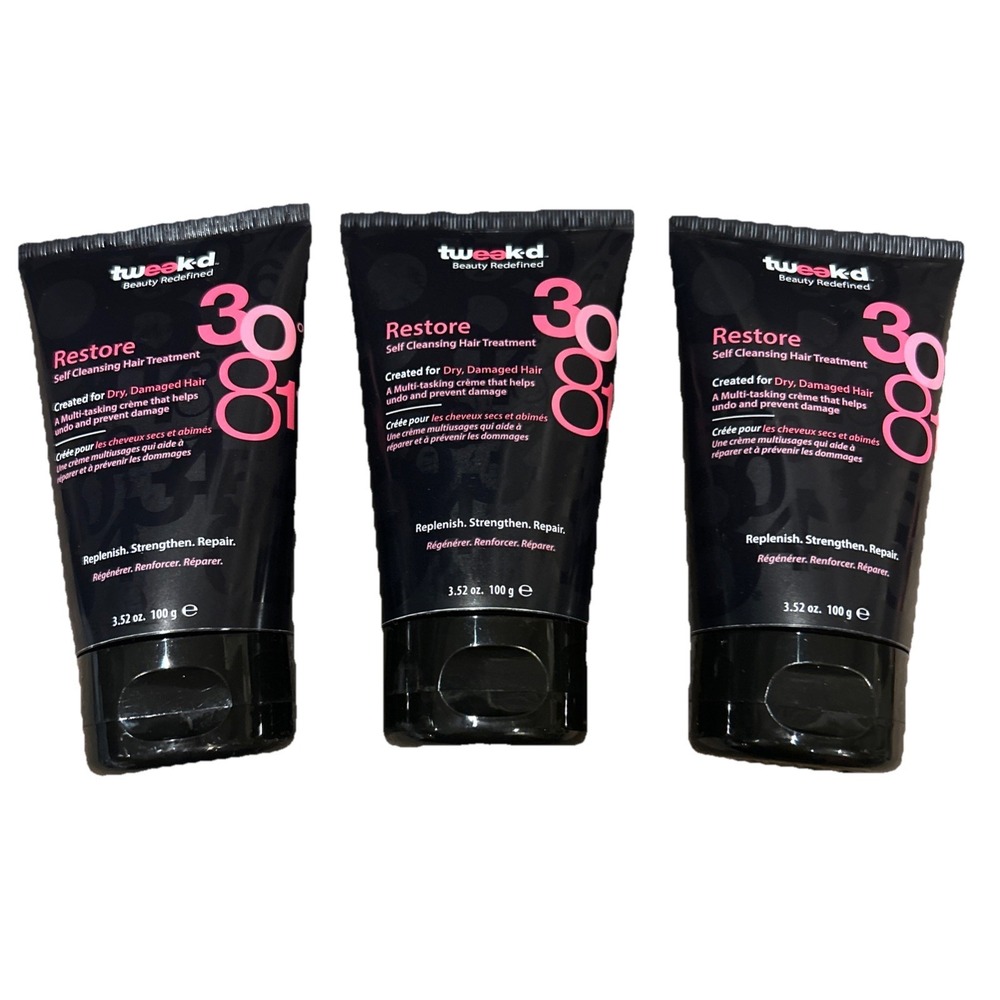 Tweak'd Beauty Redefined Restore 30 81 Self Cleansing Hair Treatment 3.5 Oz Each